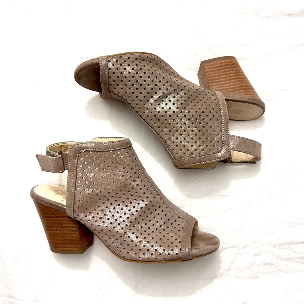 Isola Lora Metallic Block Heel Sandals